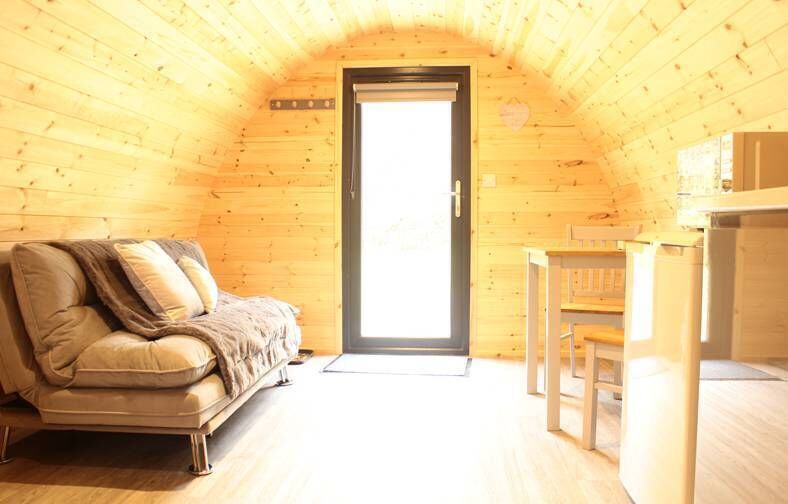 The interior of a pod at Mount Hillary Holiday Pods in North Cork The interior of a pod at Mount Hillary Holiday Pods in North Cork