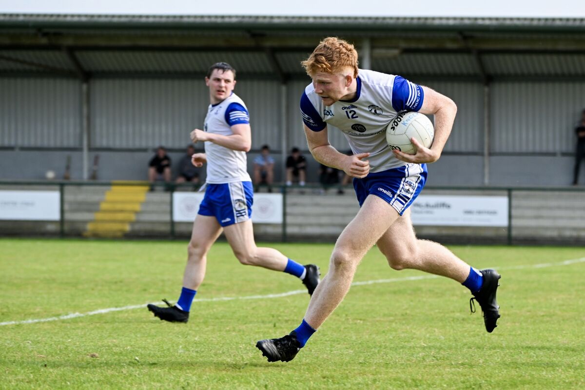 Knocknagree’s Michael McSweeney makes a break with the ball. Picture: Chani Anderson Knocknagree’s Michael McSweeney makes a break with the ball. Picture: Chani Anderson
