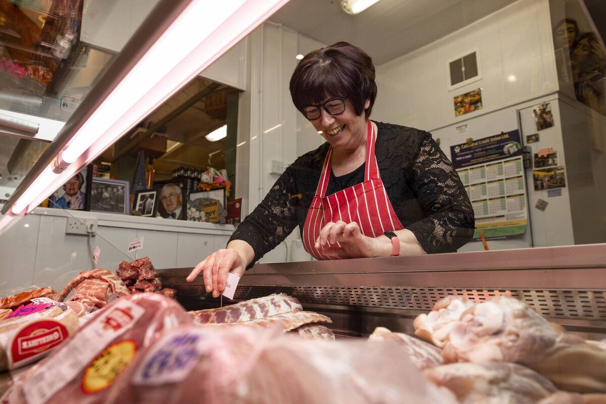 Pauline at the stall.