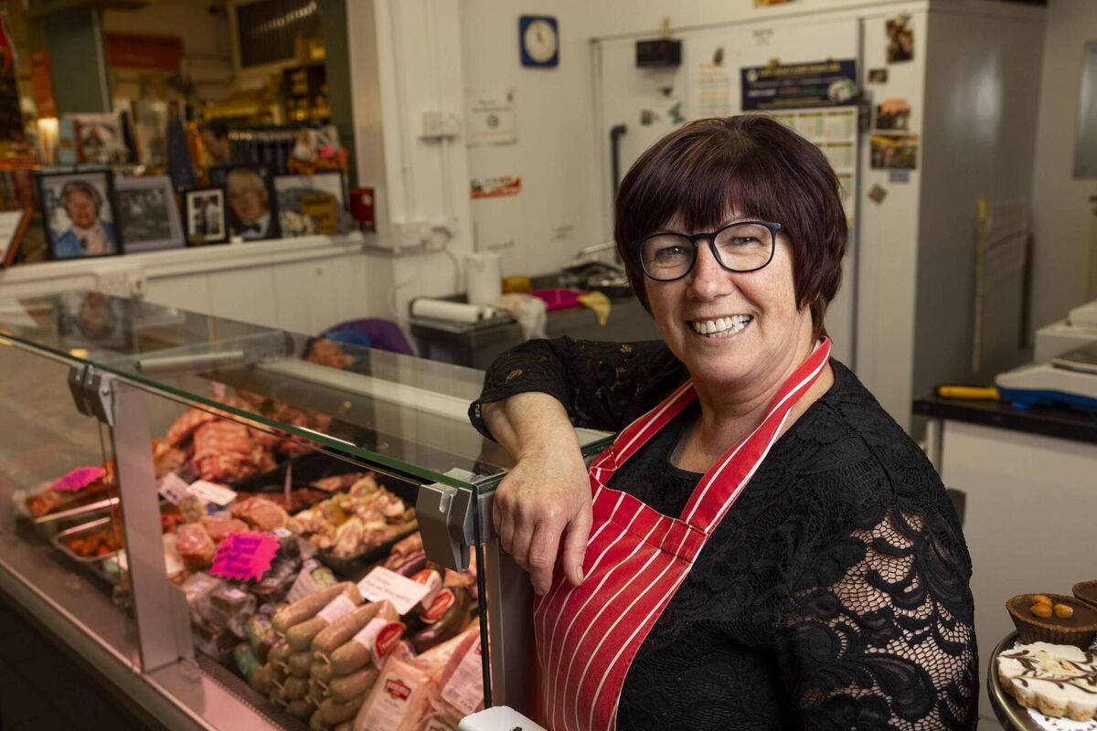 Pauline at the stall.