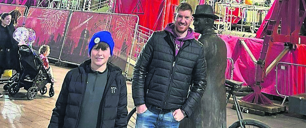 CLOSE BOND: Joey Hurley with his uncle Des at the Cork Christmas market CLOSE BOND: Joey Hurley with his uncle Des at the Cork Christmas market