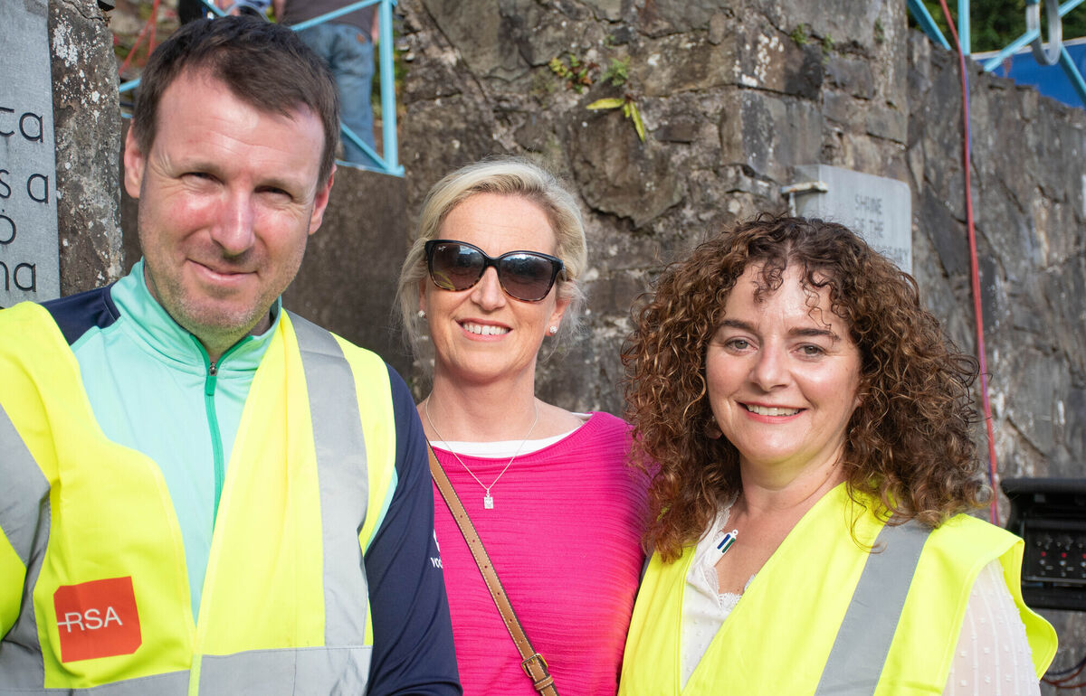 Pictured at the Lady of the Rosary Shrine Mass along Lee Road were Owen Sheehan, Lisa Looney and Colette Fitzpatrick.. Picture: Howard Crowdy Pictured at the Lady of the Rosary Shrine Mass along Lee Road were Owen Sheehan, Lisa Looney and Colette Fitzpatrick.. Picture: Howard Crowdy