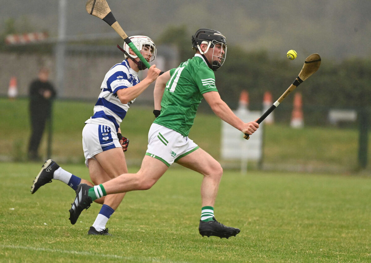Killeagh's Sean Meade on his way to scoring a goal from Inniscarra's David Enright. Picture: Eddie O'Hare Killeagh's Sean Meade on his way to scoring a goal from Inniscarra's David Enright. Picture: Eddie O'Hare
