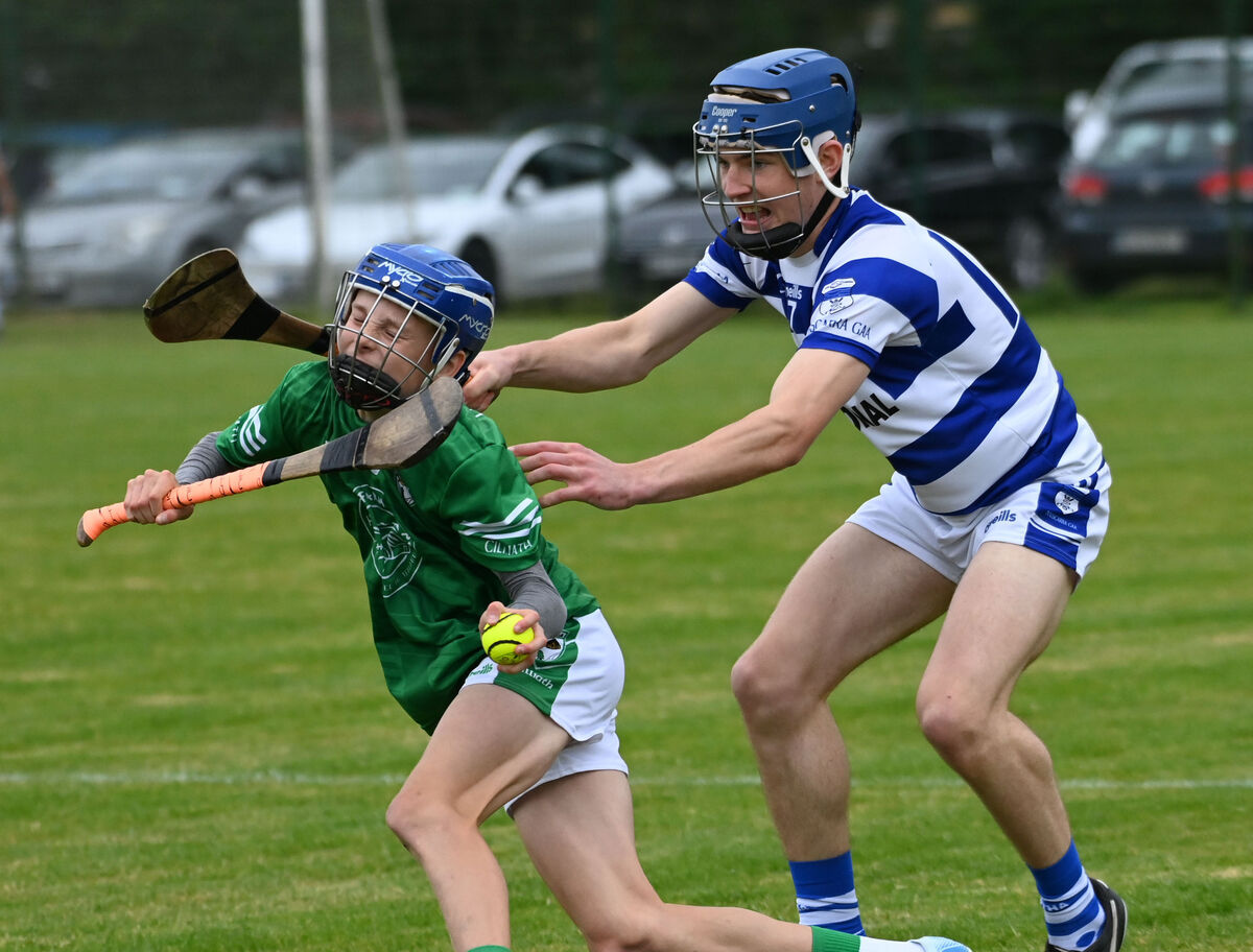 Killeagh's Ben Geary is tackled by Inniscarra's David Linehan during the P1MHC at Killeagh. Picture: Eddie O'Hare Killeagh's Ben Geary is tackled by Inniscarra's David Linehan during the P1MHC at Killeagh. Picture: Eddie O'Hare