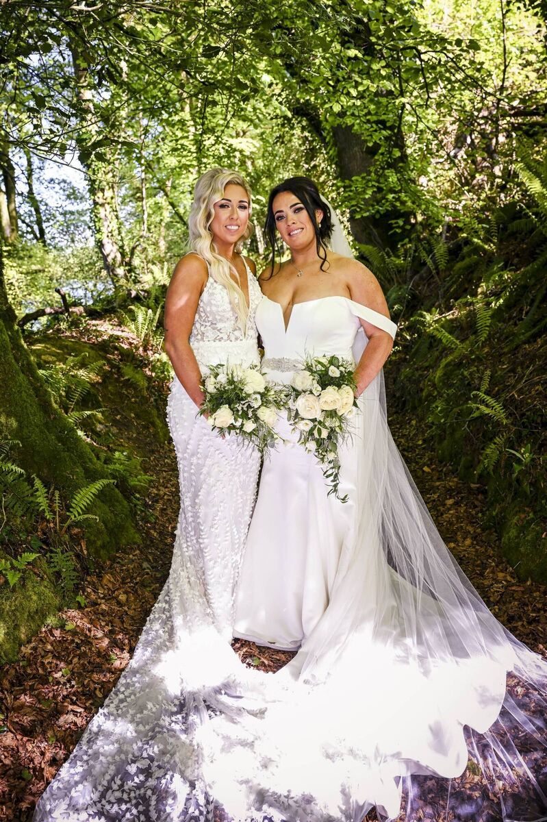 On their wedding day.