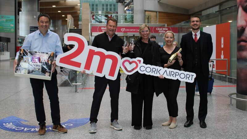 US couple’s arrival sees Cork Airport pass two million passenger mark US couple’s arrival sees Cork Airport pass two million passenger mark