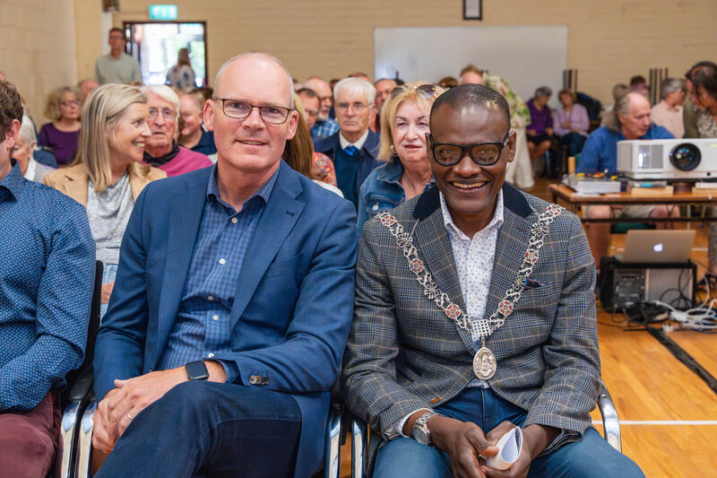 Fine Gael TD Simon Coveney and Deputy Lord Mayor of Cork Honore Kamegni who attended the launch of the documentary 'Douglas Stories'. Picture: Noel Sweeney Fine Gael TD Simon Coveney and Deputy Lord Mayor of Cork Honore Kamegni who attended the launch of the documentary 'Douglas Stories'. Picture: Noel Sweeney