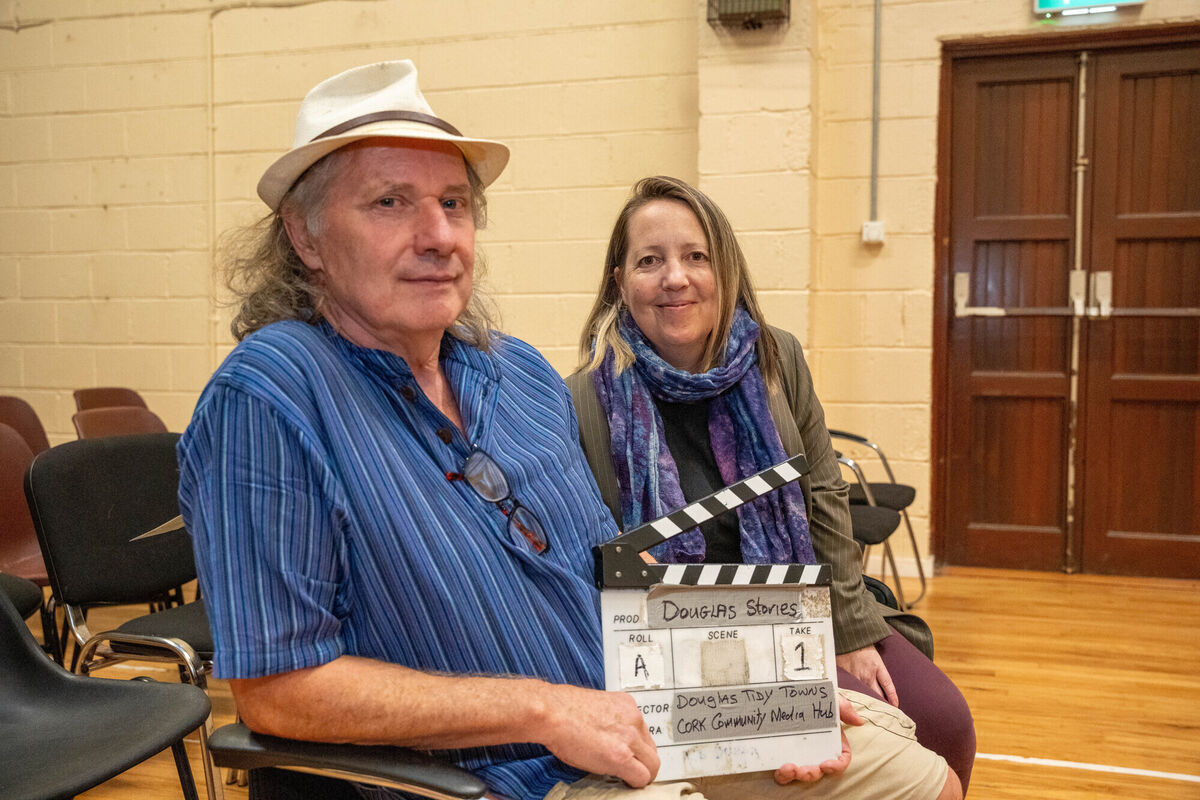 Eddie Noonan from Frameworks Pictures and documentary maker Emma Bowells, from Cork Community Media Hub, collectively collaborated with members of the Douglas community, Douglas Tidy Towns to make the documentary 'Douglas Stories'. Picture: Noel Sweeney