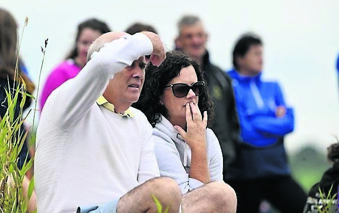  Watching the action.