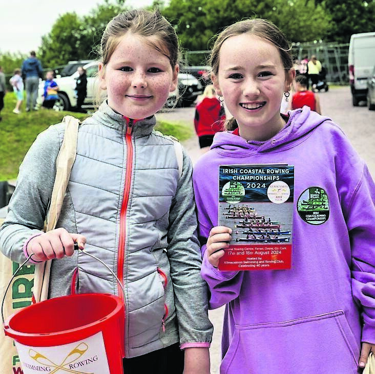 Una Hayden (10) and Sadhbh Kenny (10) of Kilmacsimon Rowing Club. 	Picture: Chani Anderson