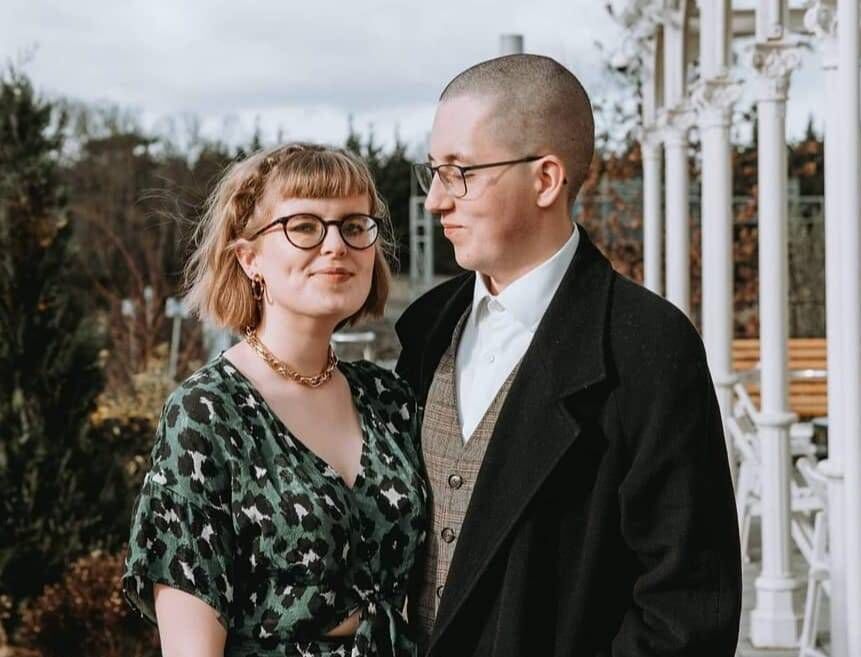 Zoe Holman and Jack Rudden in 2020. The couple love to travel together, and Jack surprised Zoe with a proposal on Mount Fuji in Japan on her birthday.