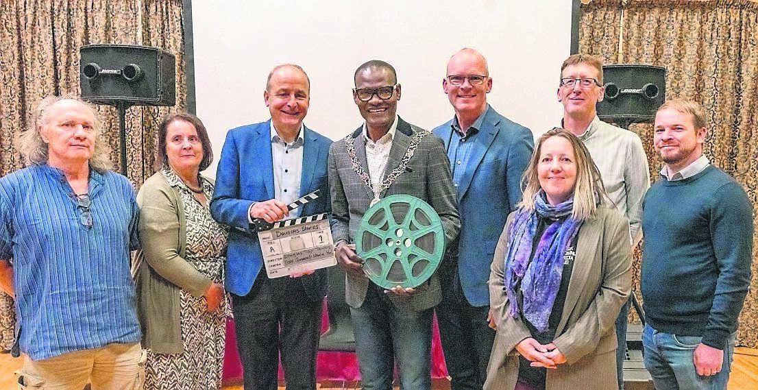 At the launch of the ‘Douglas Stories’ documentary were: Eddie Noonan (Frameworks Films); Tara de Montfort (Douglas Tidy Towns); Tánaiste Micheál Martin; Green Party councillor Honore Kamegni, Deputy Lord Mayor of Cork; Fine Gael TD Simon Coveney; Emma Bowell (director of the documentary); Sean Leddy (Douglas Tidy Towns); and Sinn Féin TD Donnchadh Ó Laoghaire. Picture: Noel Sweeney
At the launch of the ‘Douglas Stories’ documentary were: Eddie Noonan (Frameworks Films); Tara de Montfort (Douglas Tidy Towns); Tánaiste Micheál Martin; Green Party councillor Honore Kamegni, Deputy Lord Mayor of Cork; Fine Gael TD Simon Coveney; Emma Bowell (director of the documentary); Sean Leddy (Douglas Tidy Towns); and Sinn Féin TD Donnchadh Ó Laoghaire. Picture: Noel Sweeney