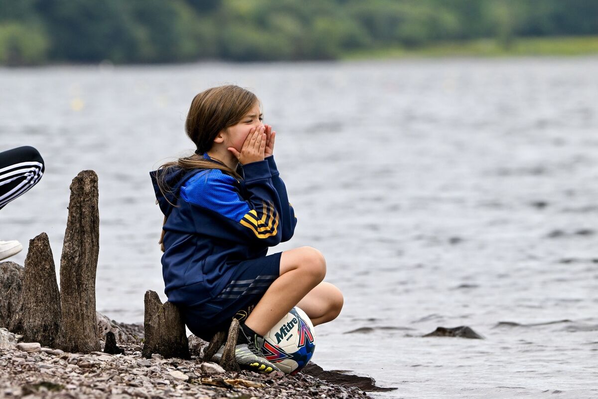 Hunter Halpin, 9, from Rushbrook, supporting her club at the Irish Coastal Rowing Championships held in Farran. Picture: Chani Anderson