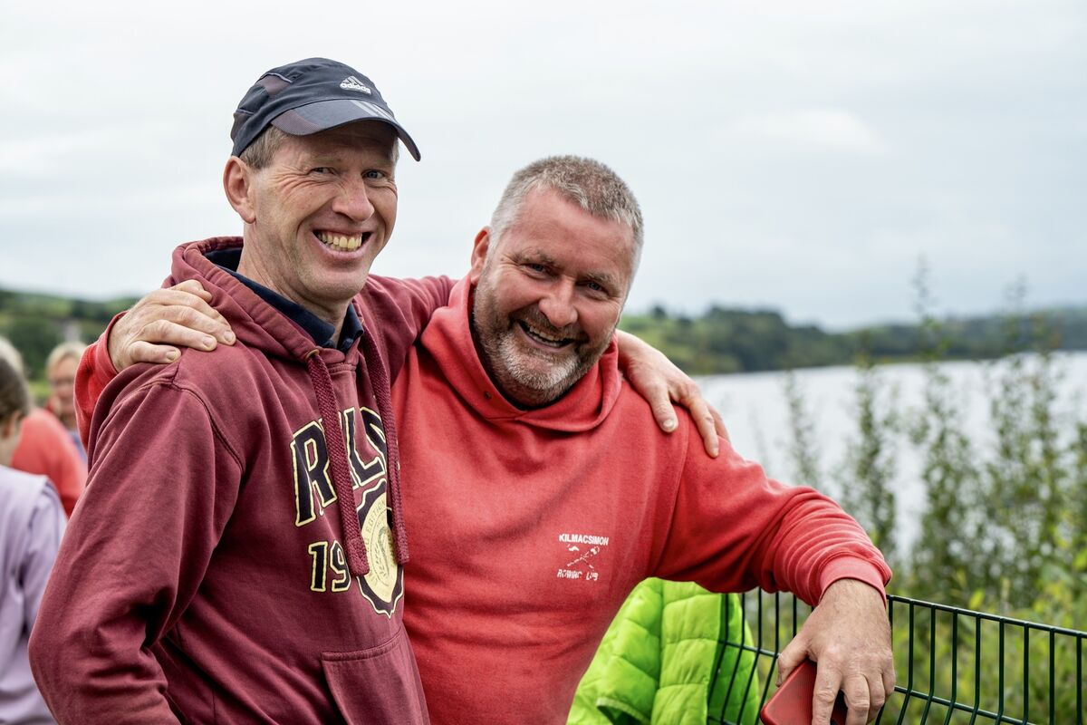 Pàdraig McCarthy and Kieran Curtain of  Kilmacsimon at the Irish Coastal Rowing Championships. Picture: Chani Anderson