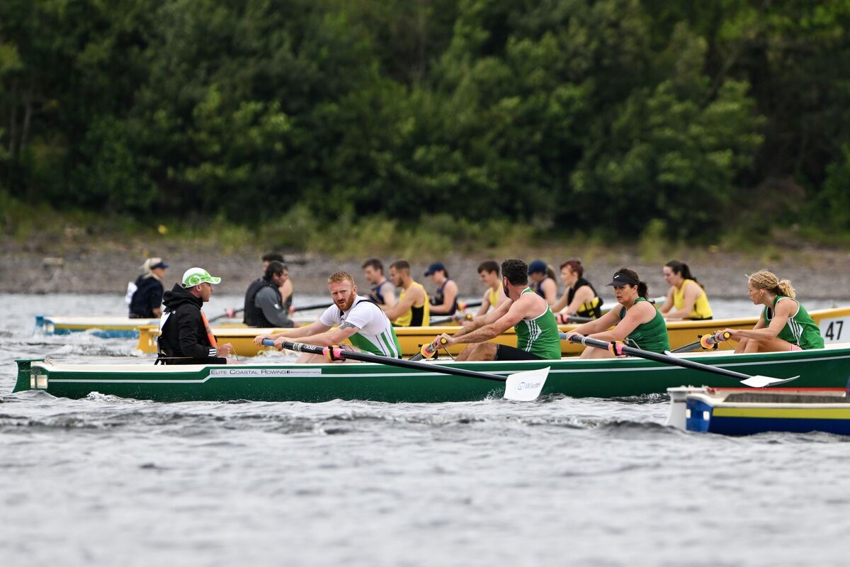 Close racing at the Irish Coastal Rowing Championships. Picture: Chani Anderson
