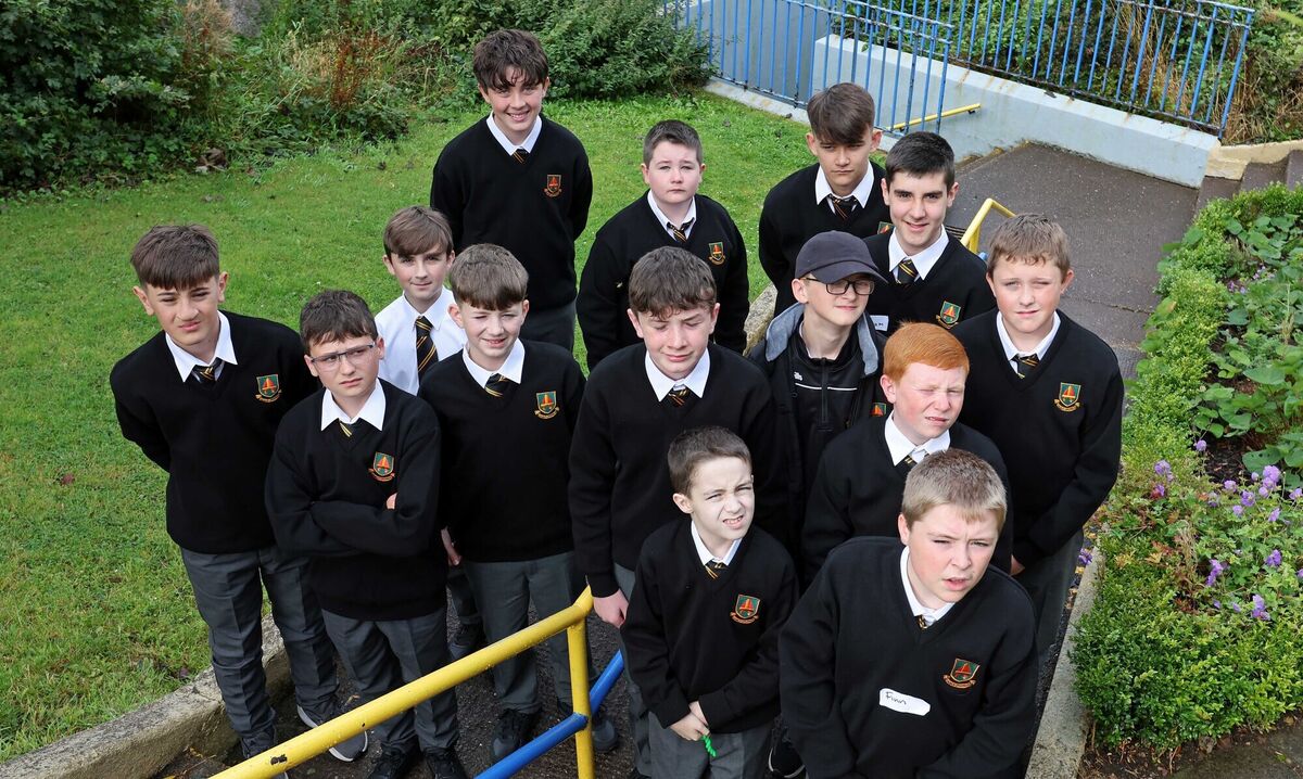 New first year students, boys from classes 1A & 1B. Picture: Jim Coughlan. New first year students, boys from classes 1A & 1B. Picture: Jim Coughlan.