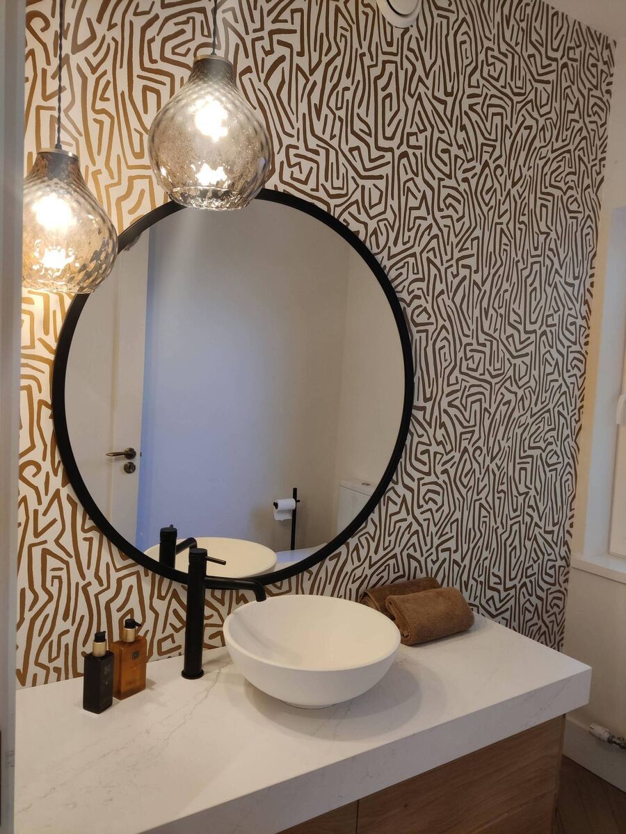 A feature wall. A feature wall.