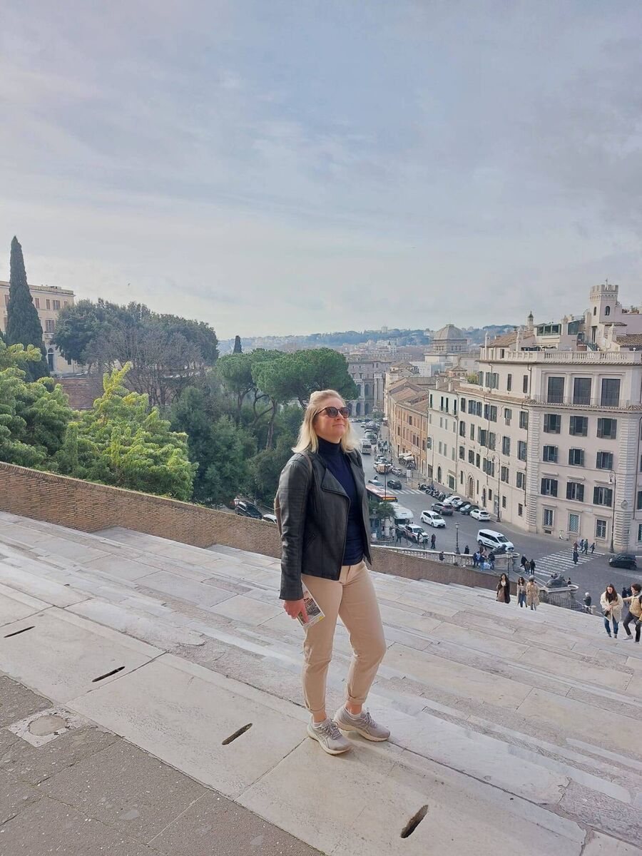 Tania White, in Rome.