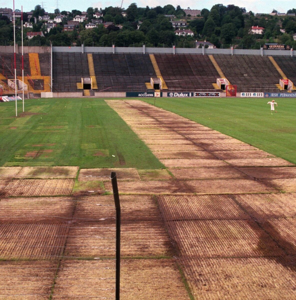 The condition of the city end of Páirc Uí Chaoimh after Oasis played in 1996. Picture: Eddie O'Hare