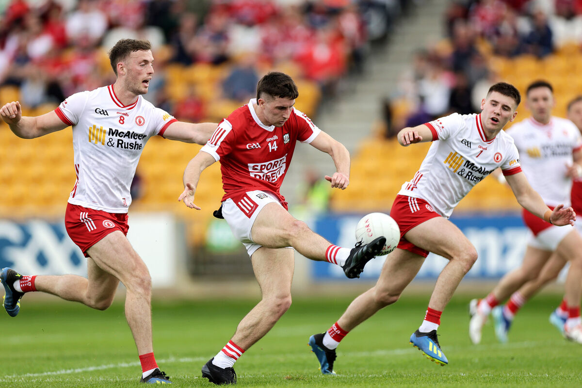 Cork's Chris Óg Jones scores a point against Tyrone back in June. Picture: INPHO/Laszlo Geczo