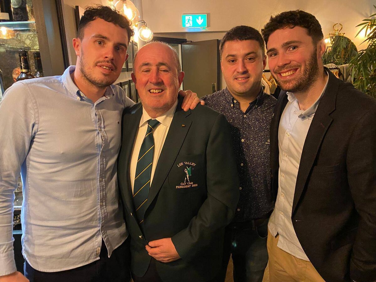 The late Jack Noonan with his sons, Ciarán, John and Robert, in January 2023.  The late Jack Noonan with his sons, Ciarán, John and Robert, in January 2023.