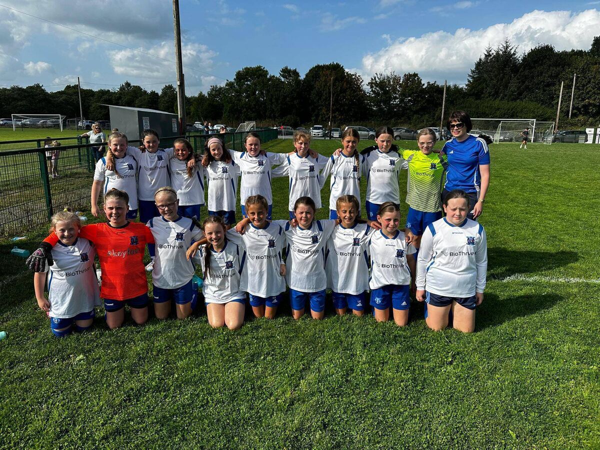 The Leeds U12 team after their 1-1 draw with Kanturk. 