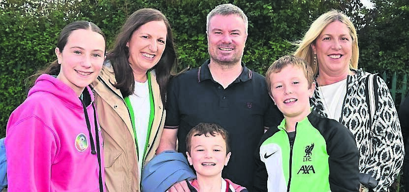 Lucy, Fiona, Cian, Kieran and Conor Hayes and Una Barrett, all from Douglas, at the tournament.	Picture: Martin Walsh
                    