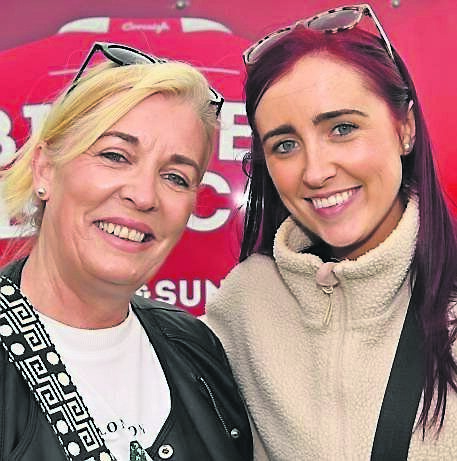 Ann Marie Galvin and Hayley Connolly, both from Glanmire, enjoying the Ben Flahive Memorial Football Tournament at Douglas GAA Club.	Picture: Martin Walsh
                    