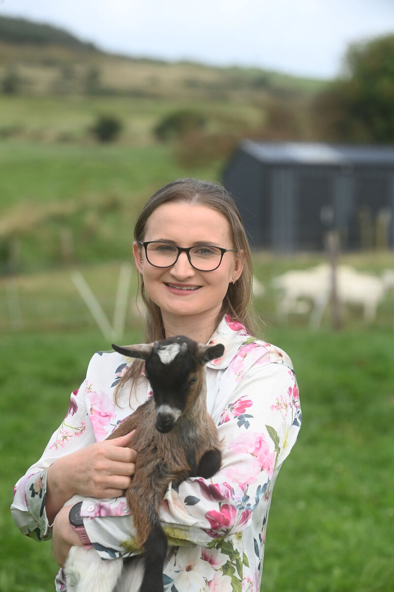 Siobhán Ring of Dottie & Dora on their small goat farm at Donoughmore, Co Cork. Picture: Larry Cummins Siobhán Ring of Dottie & Dora on their small goat farm at Donoughmore, Co Cork. Picture: Larry Cummins