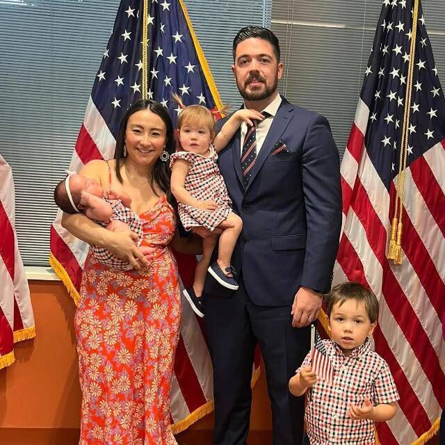 Ross Lane with his wife Colleen and their children, who live in Philadelphia. Ross Lane with his wife Colleen and their children, who live in Philadelphia.