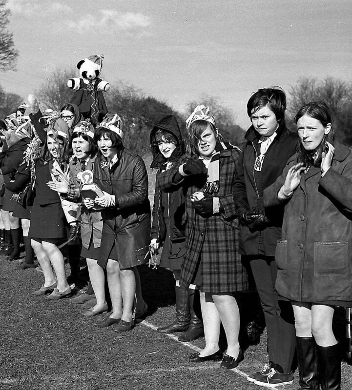 Spectators at a hockey match between Ursuline Convent and St Angela’s College in a South Munster Senior Cup replay at Convent Road, Blackrock, Cork in 1968. A reader shares her memories of attending St Angela’s.
