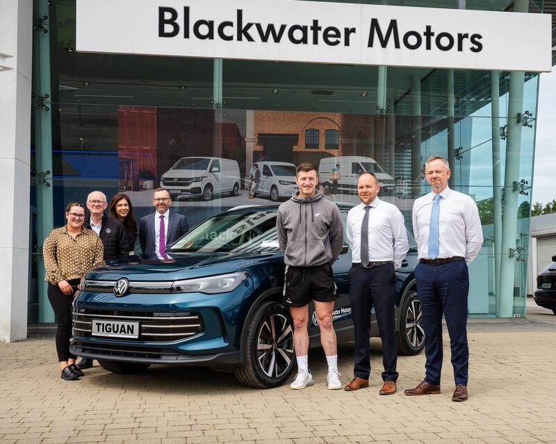 Cork hurler and brand ambassador Patrick Horgan with the Blackwater Motors, Fermoy team.