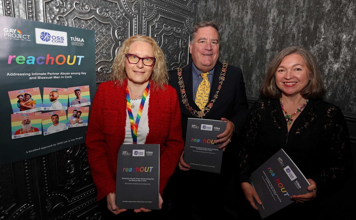  Deborah O'Flynn, Manager OSS Cork, Lord Mayor Cllr Dan Boyle and Dr. Angela O'Connell, Report author at the report launch. Picture: Jim Coughlan.