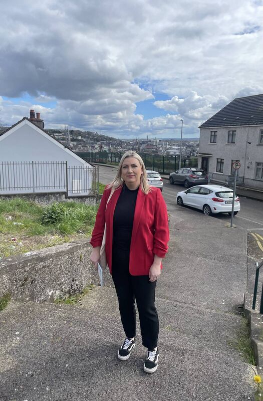 Sinn Féin councillor Michelle Gould at Boyce’s Street.