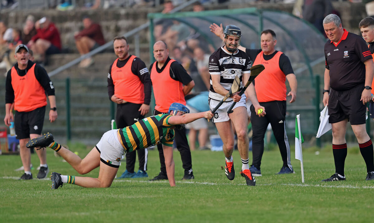 Ballyhea's John Morrissey tries to shake off Mark Dooley of Glen Rovers. Picture: Jim Coughlan