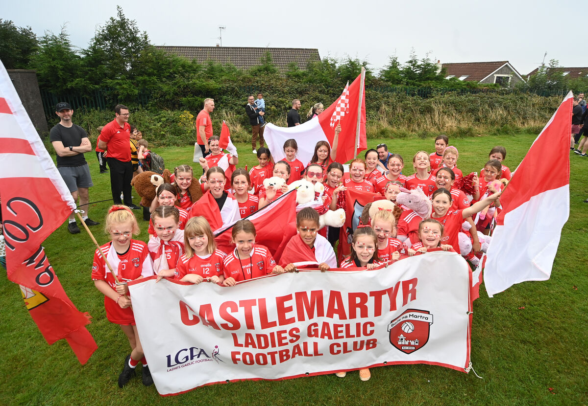 Girls from Castlemartyr Ladies Gaelic Football Club at Passage West Ladies Football Blitz on Saturday. The two-day blitz featured 240 teams of 10 players in a range of underage categories. Girls from Castlemartyr Ladies Gaelic Football Club at Passage West Ladies Football Blitz on Saturday. The two-day blitz featured 240 teams of 10 players in a range of underage categories.