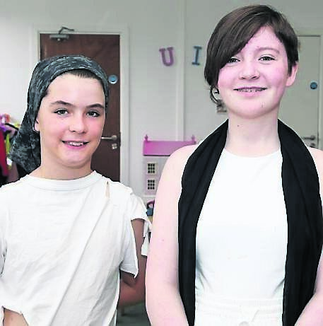 Fionn and Aisling at the Super Stars Studio.