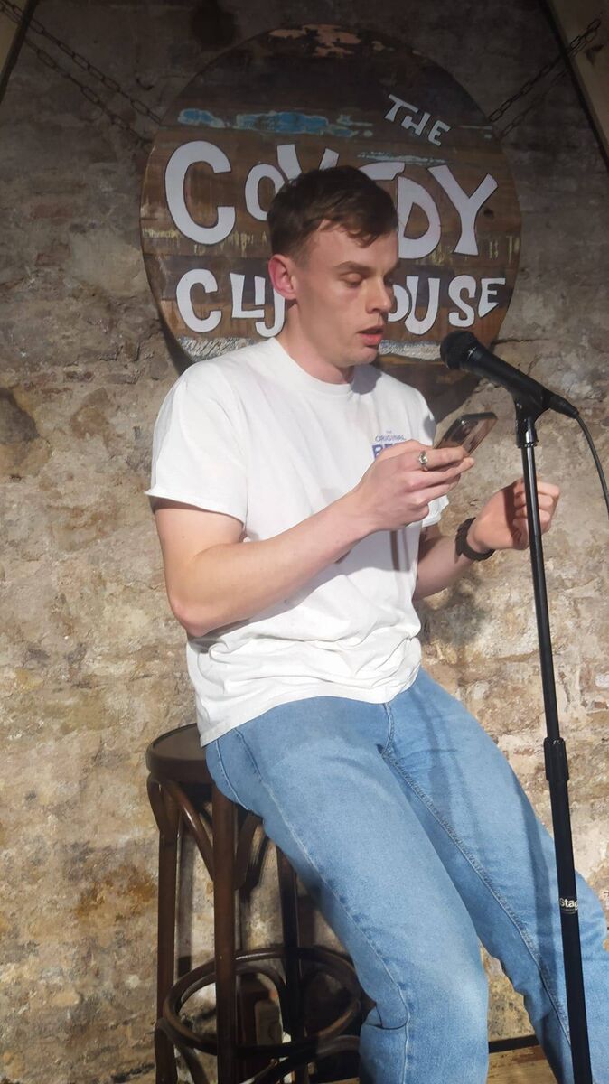 Daragh Fleming at the Comedy House in Barcelona, Spain, were he now resides. 