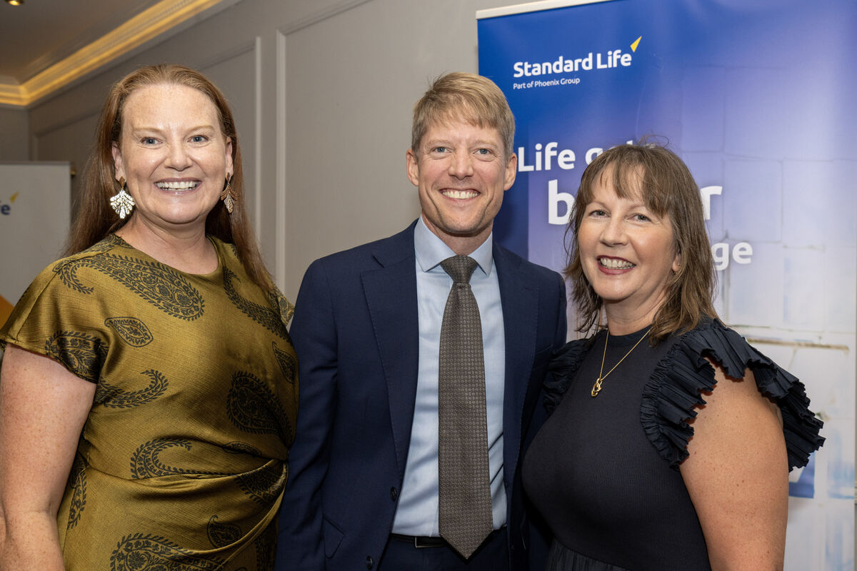 Charlotte Riordan and Darren McGarry, Standard Life with Mary O'Halloran, Complete Financial Advice. Picture: Brian Lougheed