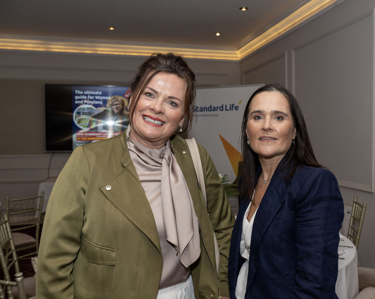 Siobhán Donegan, Roberts Nathan Financial Services, left with Lillian Oldham, Coughlan Coleman Hughes. Picture: Brian Lougheed