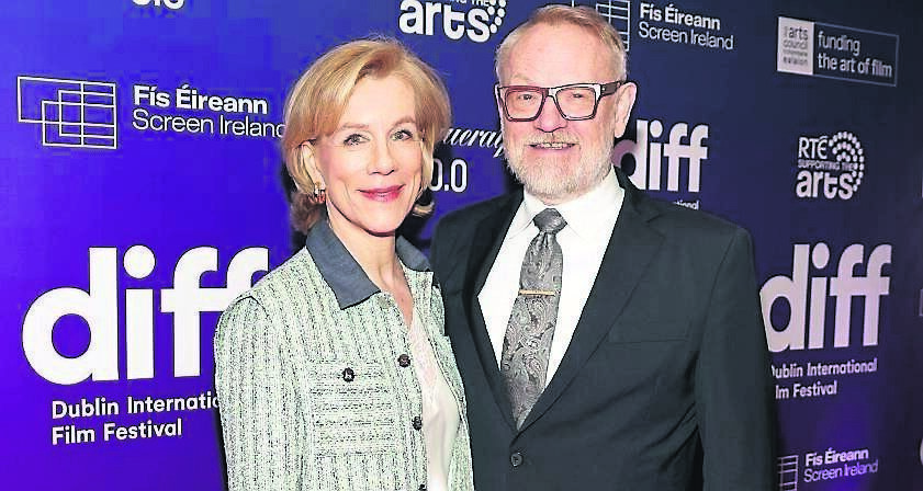 Stevenson and Harris at the film premiere. Stevenson and Harris at the film premiere.