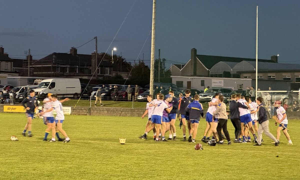 The Carrigaline players celebrate after their one-point win over Carrigtwohill. The Carrigaline players celebrate after their one-point win over Carrigtwohill.
