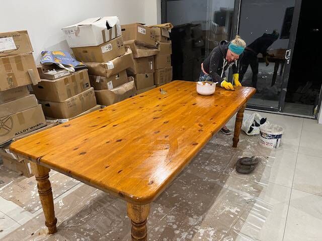 The table before it was revamped. The table before it was revamped.