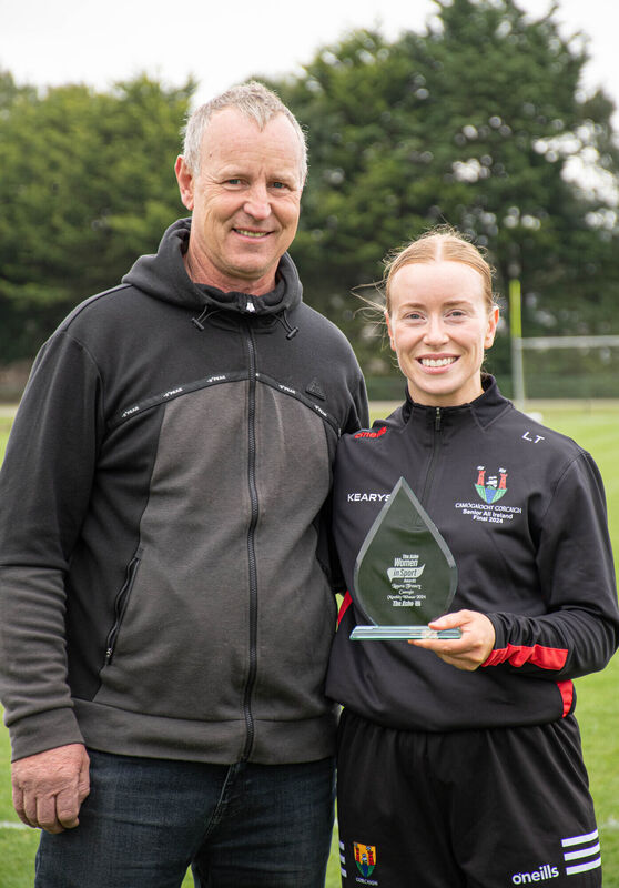 Laura Treacy of Killeagh Camogie club, winner of the Echo Women in Sport Monthly Award for August pictured with her father Matt at Killeagh GAA Club. Picture: Howard Crowdy Laura Treacy of Killeagh Camogie club, winner of the Echo Women in Sport Monthly Award for August pictured with her father Matt at Killeagh GAA Club. Picture: Howard Crowdy