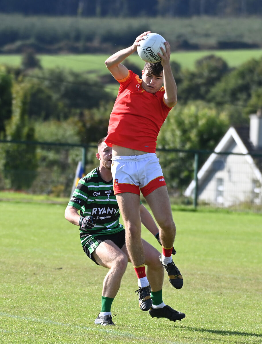 Mallow's Sean McDonnell wins the ball from Douglas' Donnchadh Murphy during the McCarthy Insurance Group Premier SFC at Grenagh. Picture: Eddie O'Hare