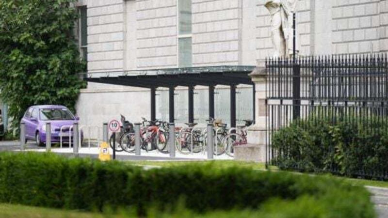 Leinster House bike shelter was delayed due to concerns over removal of parking spaces for politicians Leinster House bike shelter was delayed due to concerns over removal of parking spaces for politicians