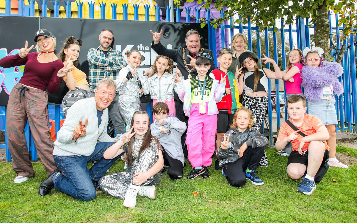 Lord Mayor of Cork Cllr. Dan Boyle with members of Kabin Crew and supporters at the Kabin studio in Knocknaheeny. The famous Cork kids of The Kabin Studio will also be holding music jams, workshops and a seisúin ceol, suitable for kids of all ages. Picture: David Creedon Lord Mayor of Cork Cllr. Dan Boyle with members of Kabin Crew and supporters at the Kabin studio in Knocknaheeny. The famous Cork kids of The Kabin Studio will also be holding music jams, workshops and a seisúin ceol, suitable for kids of all ages. Picture: David Creedon