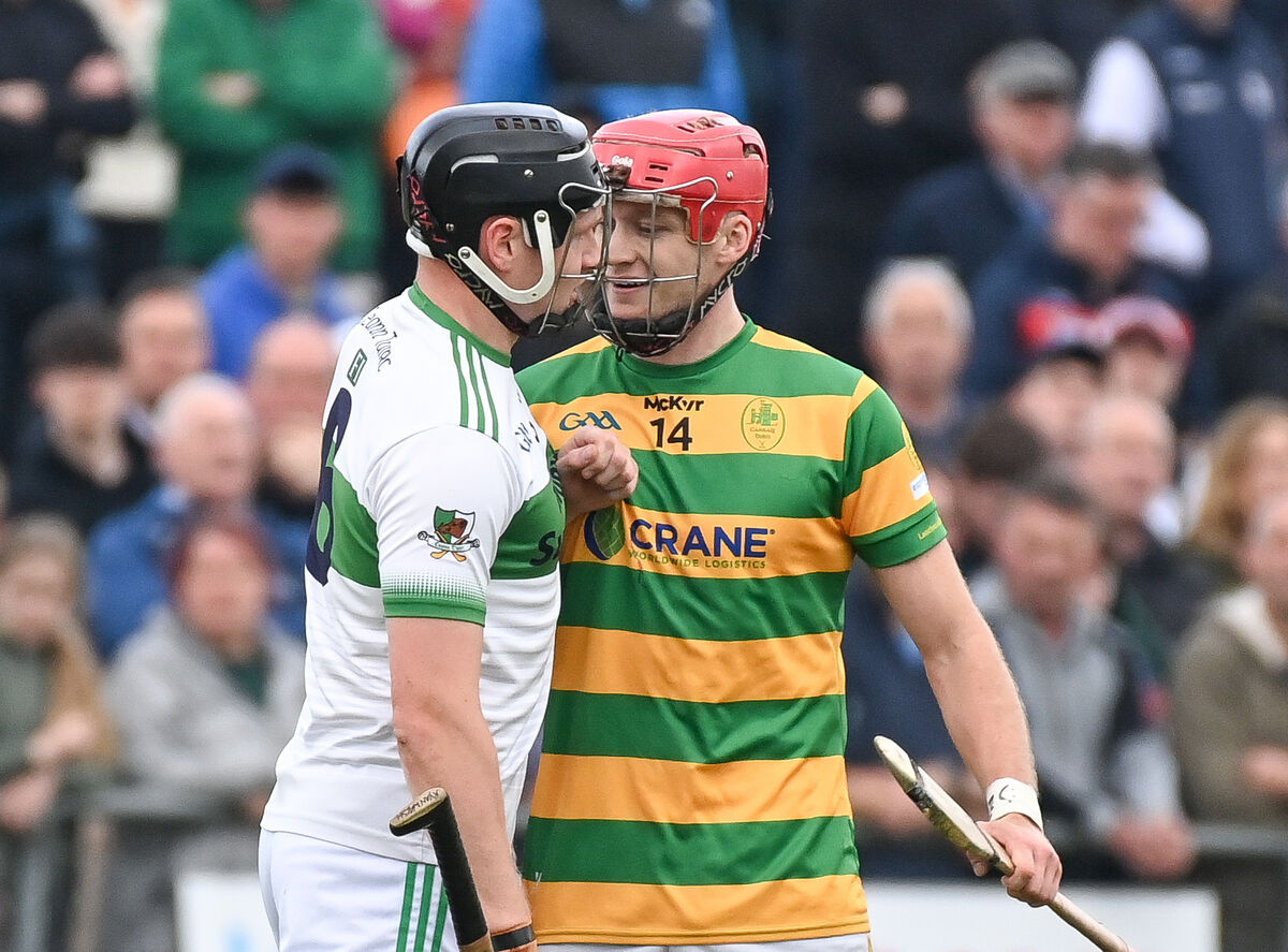  Blackrock's Alan Connolly and Kanturk's Ryan Walsh go head-to-head. Picture: David Keane