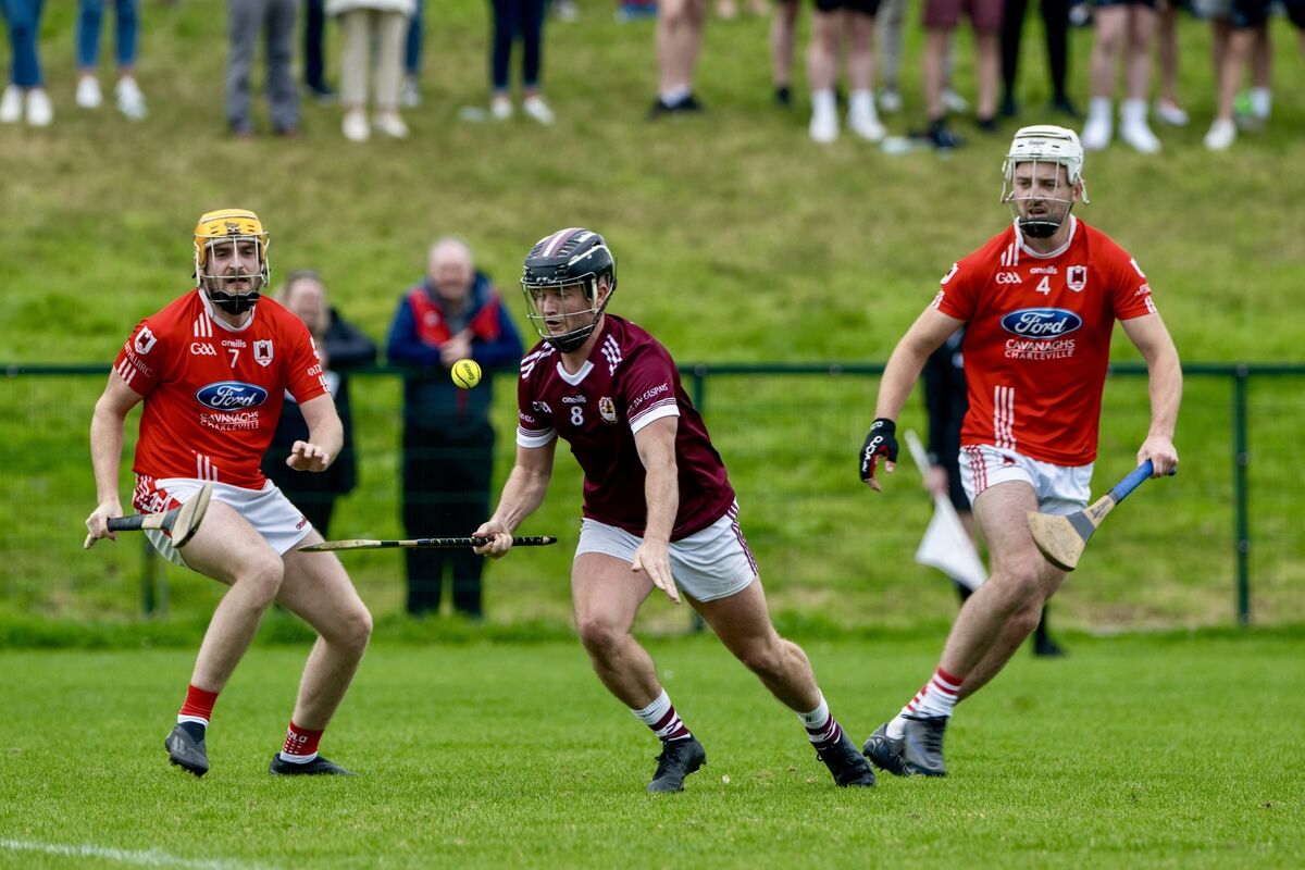 Bishopstown’s David Quaide makes a break in the PSHC relegation decider at Grenagh. Picture: Chani Anderson