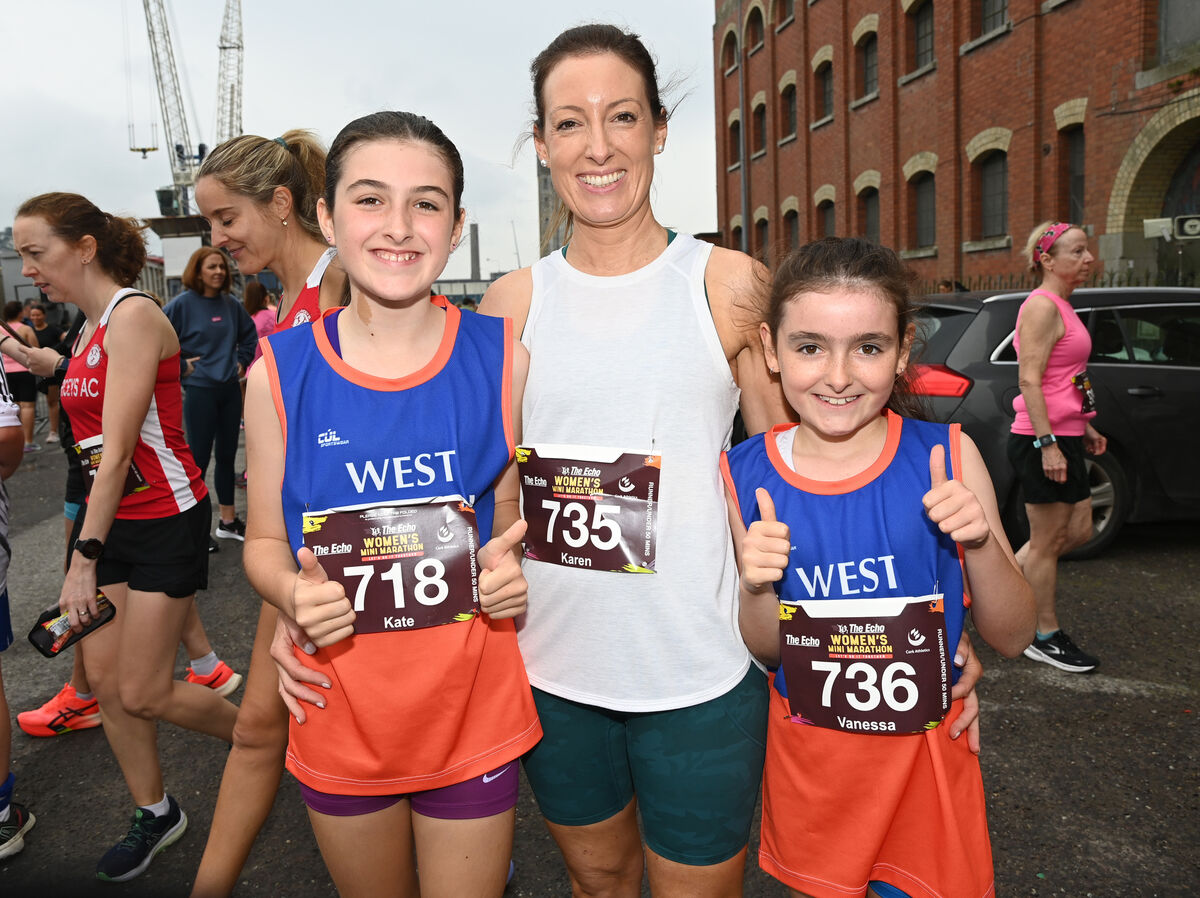 Karen, Kate and Vanessa Twomey, Coachford at The Echo Women's Mini marathon. Picture: Eddie O'Hare Karen, Kate and Vanessa Twomey, Coachford at The Echo Women's Mini marathon. Picture: Eddie O'Hare